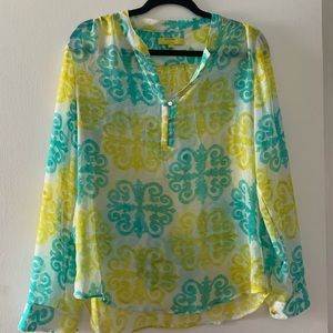 Milly x Banana Republic sheer blouse